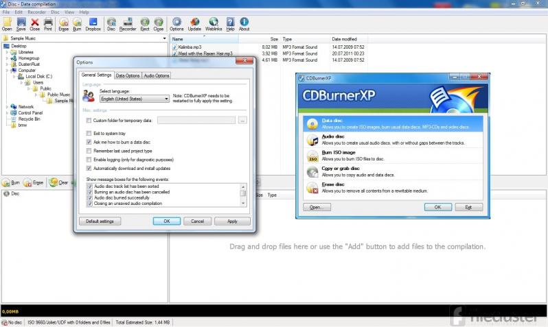 CDBurnerXP screenshot