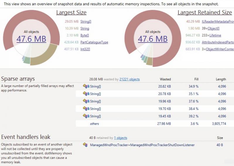 JetBrains dotMemory screenshot