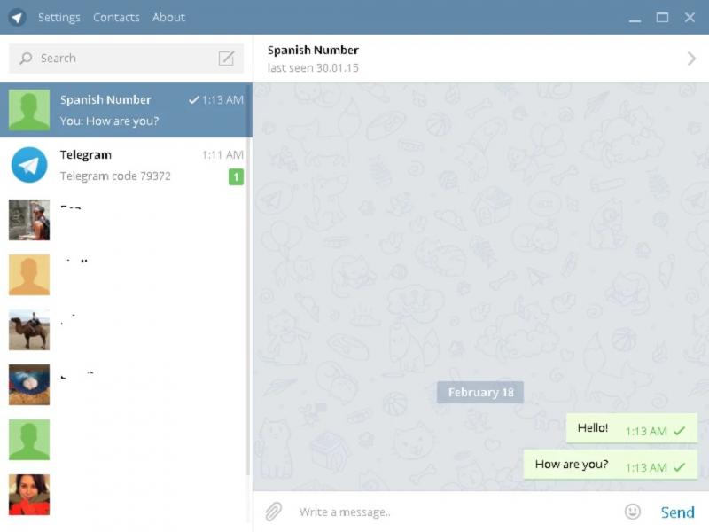 Telegram Desktop screenshot