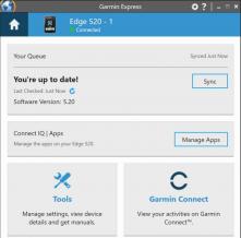 Garmin Express Screenshot