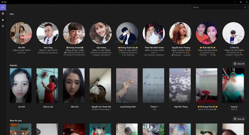 TikTok for Windows screenshot