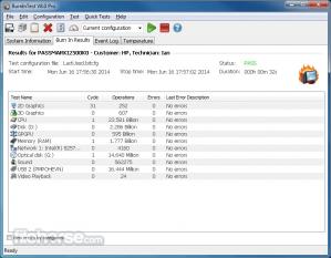 BurnInTest Windows Screenshot