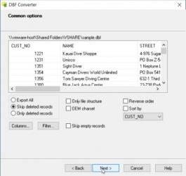 DBF Converter Screenshot