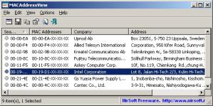 MACAddressView Screenshot