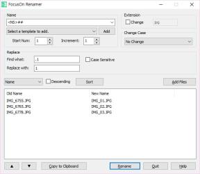 FocusOn Renamer Screenshot