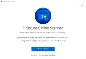 F-Secure Online Scanner screenshot