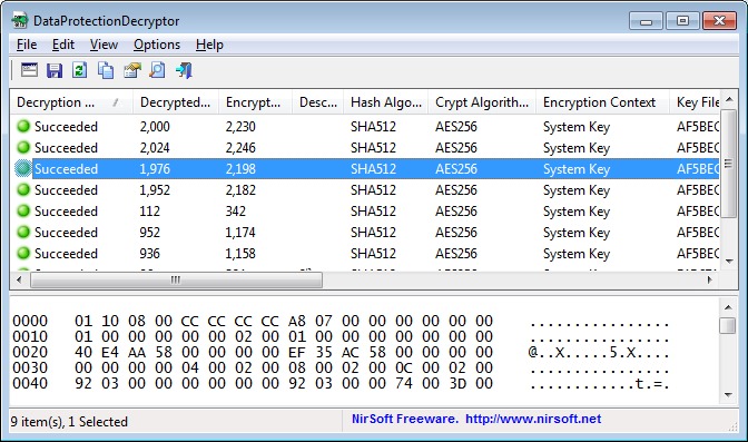 DataProtectionDecryptor screenshot