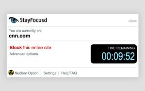 StayFocusd for Chrome Screenshot