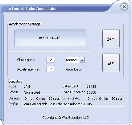 uTorrent Turbo Accelerator Screenshot