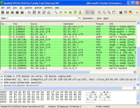 Portable Wireshark Screenshot