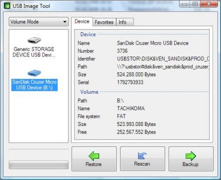 USB Image Tool Screenshot