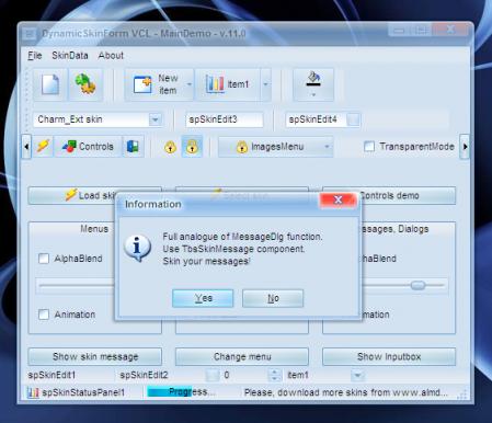 DynamicSkinForm VCL Screenshot