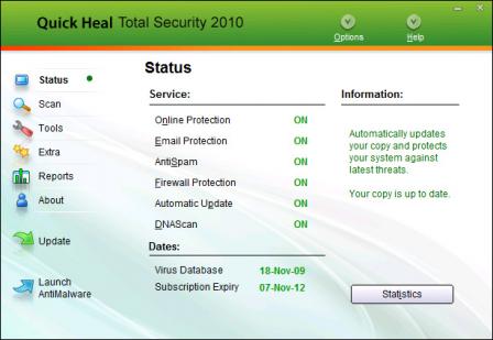 Quick Heal Total Security Screenshot