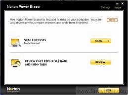 Norton Power Eraser Screenshot