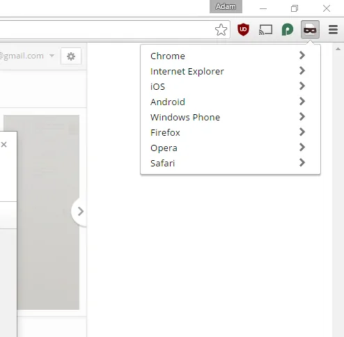 Chrome User Agent Switcher