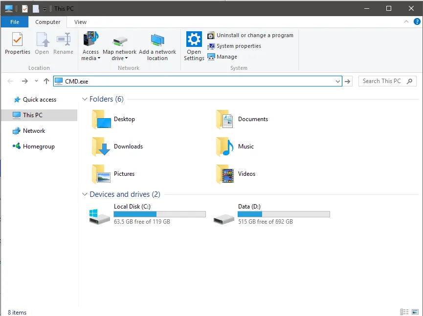 CMD FIle Explorer