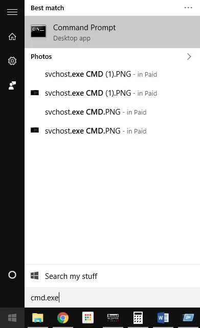 CMD Start Search