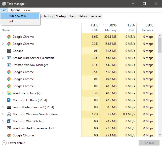 CMD Task Manager