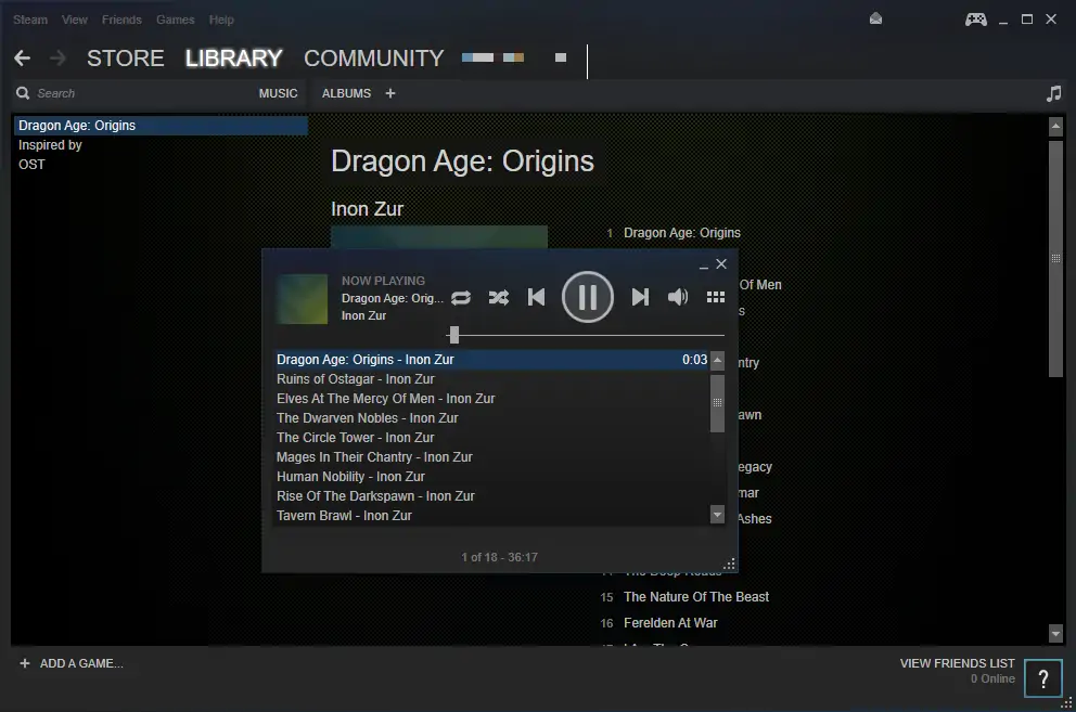 Steam Music Player